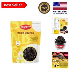 Jumbo Pitted Prunes 5 lb Bulk - Nutrient-Rich, Tender  Juicy Snack Delight