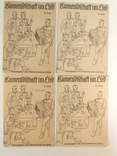 4 x Kameradschaft im Lied Wehrmacht Front 2. WK Soldatenlied Soldat 1940 Tonger