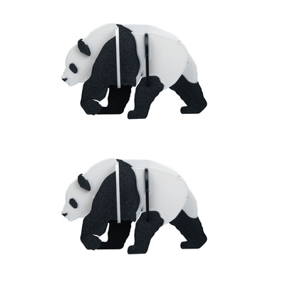 3D Printed Panda Kit - Set of 2 - Articulated PLA Model - DIY Puzzle