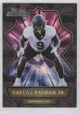 2021 Wild Card Alumination Holo-Lux Black 35/75 Carlos Basham Jr Rookie RC z6b. rookie card picture