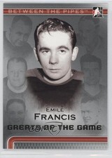 2006-07 ITG Between the Pipes Greats Of The Game Emile Francis #87 7m3