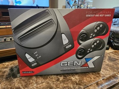Retro-Bit Gen X Hybrid Twin Console NES & Sega Genesis All Wires New Open Box