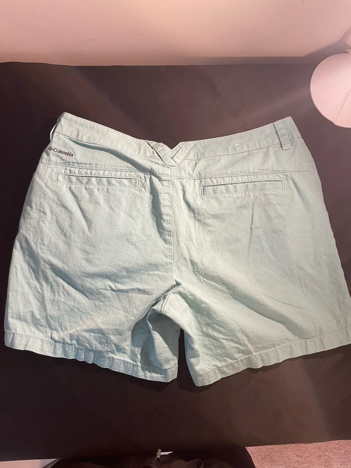 Pantalones cortos Columbia verde azulado para mujer talla 6 pesca al aire libre senderismo chinos elásticos Foto 2 de 3