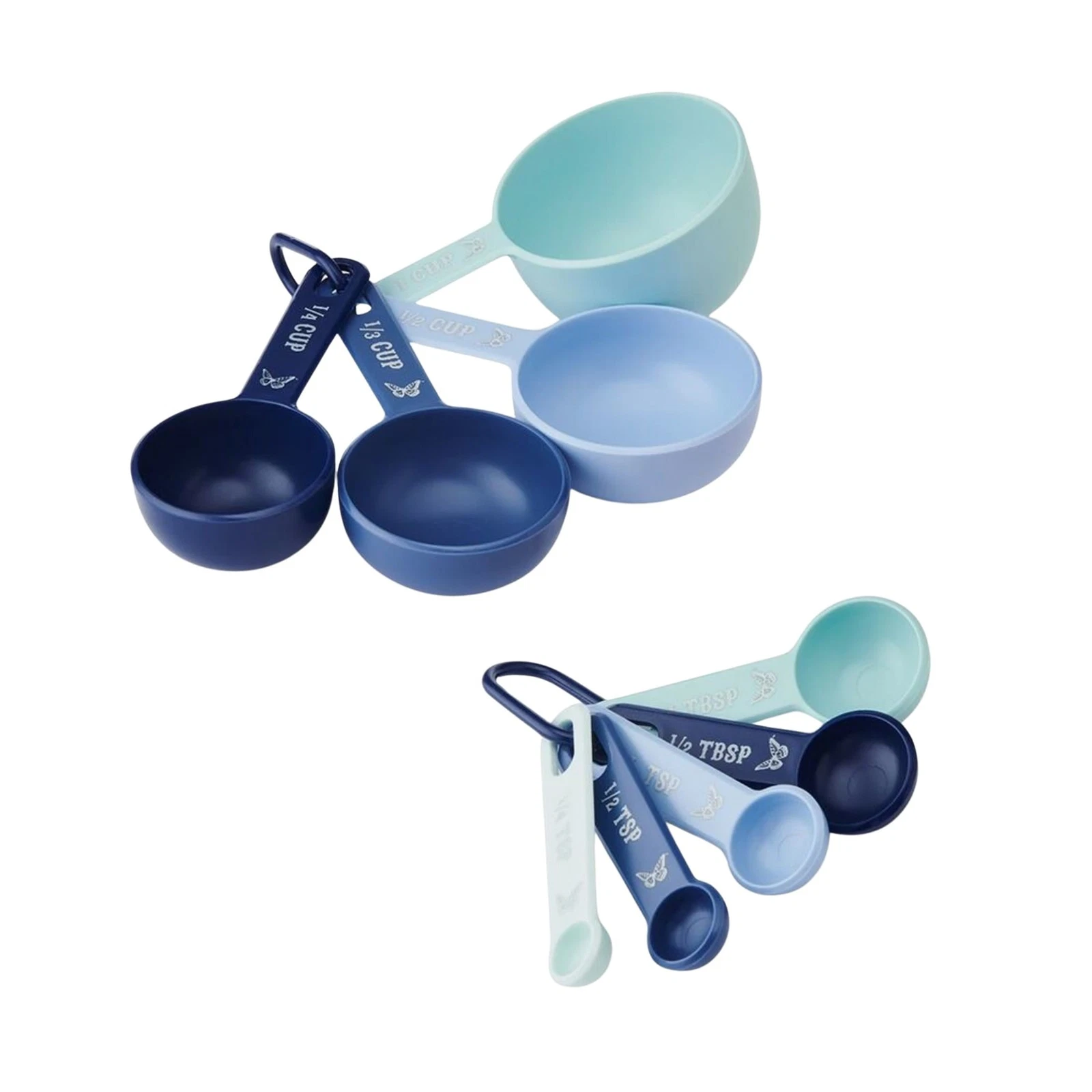 9-Piece Measuring Cups & Measuring Spoons Set Blue