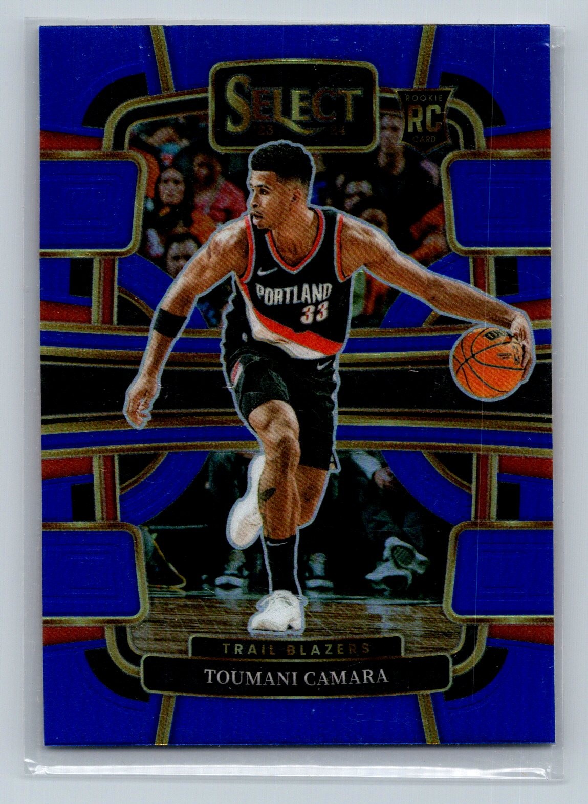 2023-24 Panini Select #81 Toumani Camara Blue Prizm Rookie Trail Blazers
