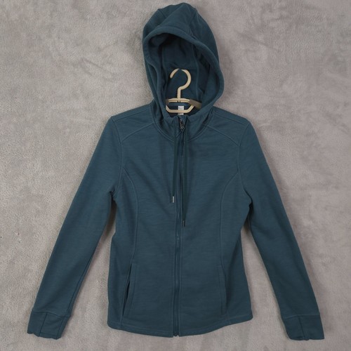 CRZ YOGA Womens Fleece Full Zip Hoodie Jackets Workout Hooded M Green