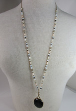 INC Brand Long Statement Necklace Pink Blue G...