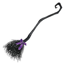 Witch Broom Black Costume Accessory