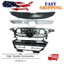 4x Front Bumper Grille W/Grille Cover For 2021-2022 Honda Accord Sedan