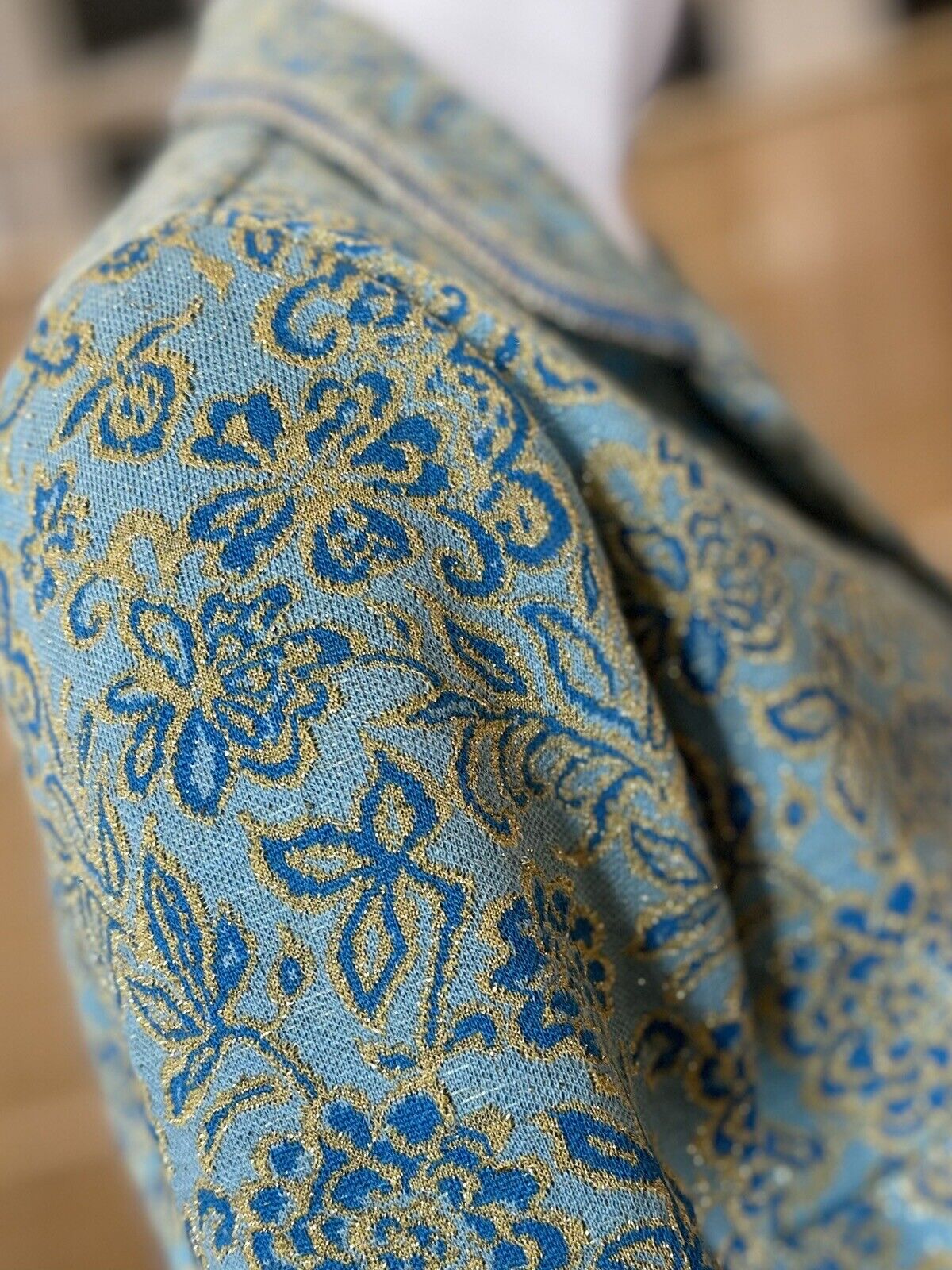 Vintage 60’s BROCADE BLAZER Suit Jacket MID CENTURY Floral MCM