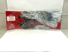 Holiday Time Christmas Tree Tinsel Icicles, 1000 Strands, 18"long, Silver