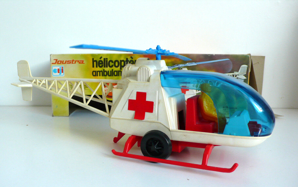 JOUSTRA HÉLICOPTÈRE MILITAIRE À FRICTION TÔLE Lg 41cm FONCTIONNE BEL ÉTAT | eBay