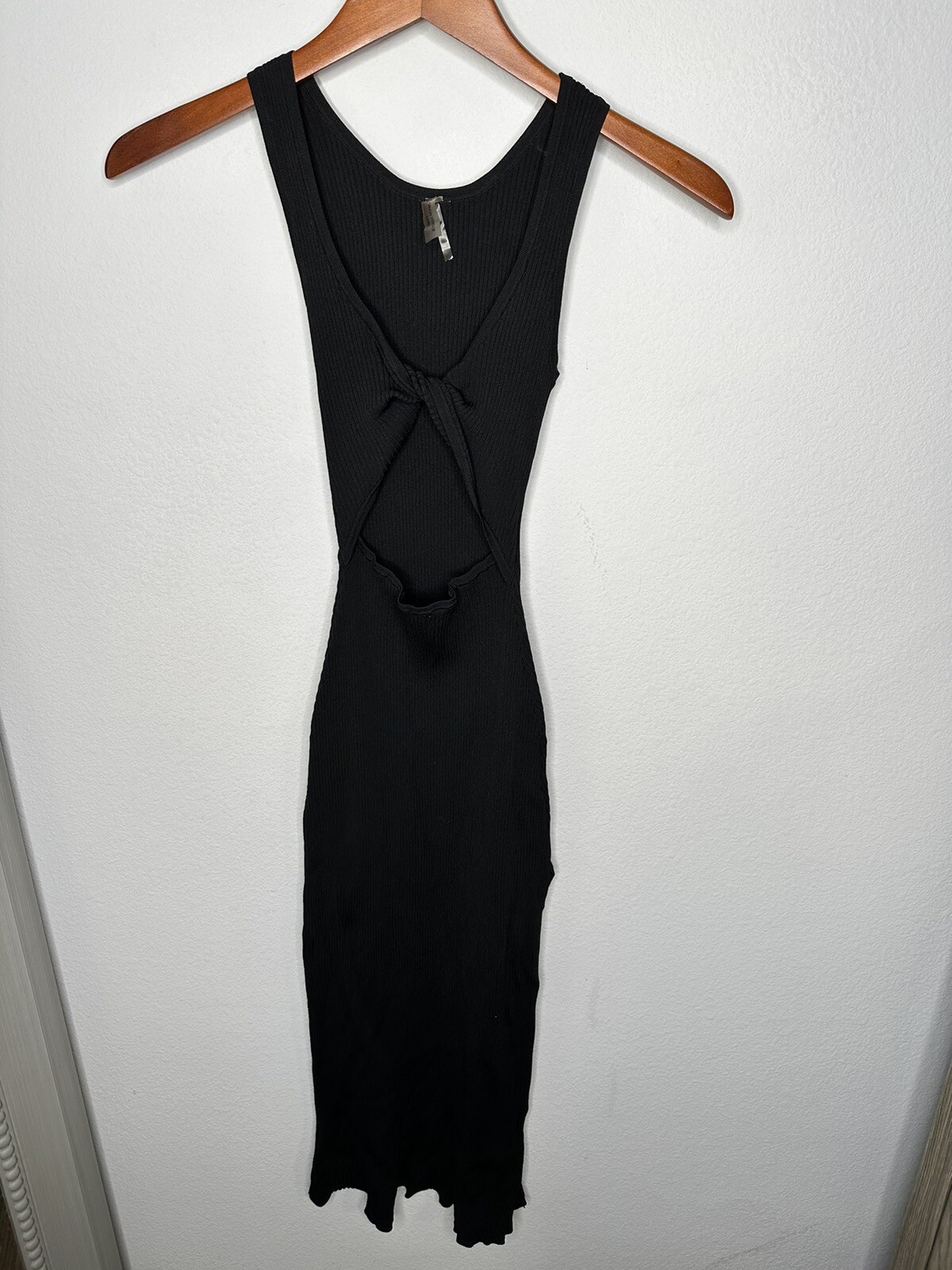 Devon Windsor Avery Dress Ribbed Fabric Black XS Reta… Gem