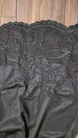 VTG 1980s. Short Black Lacey 1/2 Slip  Sexy Pin Up Black Lingerie Sz  M EUC