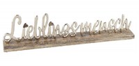 Dekorativer Schriftzug Lieblingsmensch Aus Holz Und Aluminium