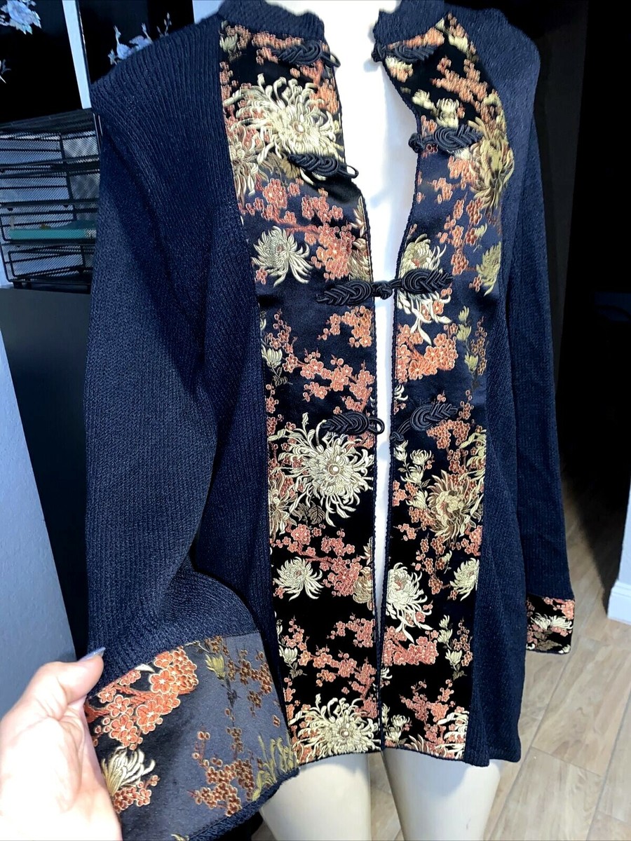 Ball Of Cotton Cardigan KIMONO STYLE Size MED Handloomed Sweater