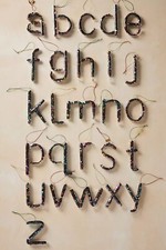 Anthropologie Monogram Letter Glitz Packed Sequin Glass Christmas Ornament