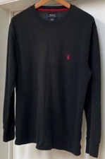 Polo Ralph Lauren Black Long Sleeve Thermal Shirt/Sleepwear Size L