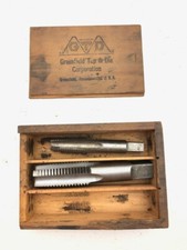 Vintage Greenfield GTD Tap Set 7/8"-9 NC  1-1/4"-7 NC Machined Threading USA