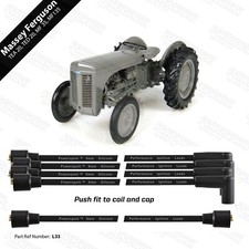 Massey Ferguson TEA 20 TED 20 MF35 and MF135 Tractor 8mm Black HT Leads