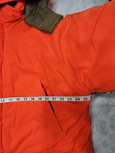 Gamehide Blaze Orange Deer Hunting Camp Insulated Heavy Warm Parka Hooded LT - Picture 4 of 9