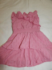 Janie and Jack Girls 2T Pink Lace RUFFLES Lined Dress Cotton