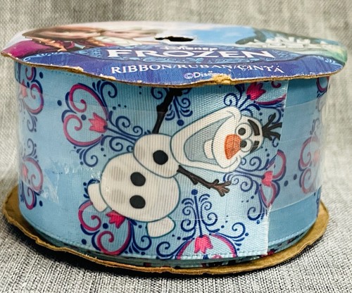 Disney Frozen Olaf 1.5" Blue Ribbon Berwick Polyester 9 Feet NEW - Picture 3 of 5