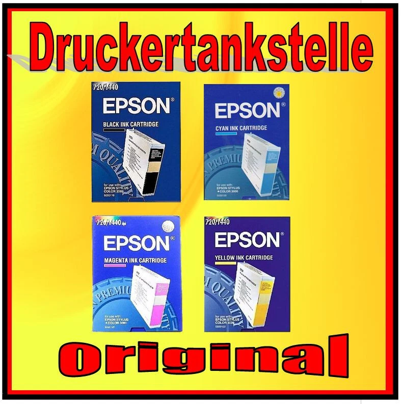 original Multipack INK´s Epson Stylus Color 3000 S020118 S020122 S020126 S020130