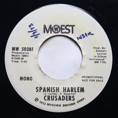 CRUSADERS - SPANISH HARLEM  - SOUL 45 *PROMO*