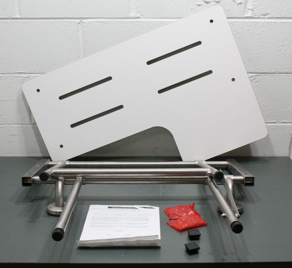 WingIts 32" Reversible Shower Seat, 800 lbs, Fold Down Legs, ADA, L