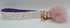 Faux leather key fob, wristlet, faux leather keychain