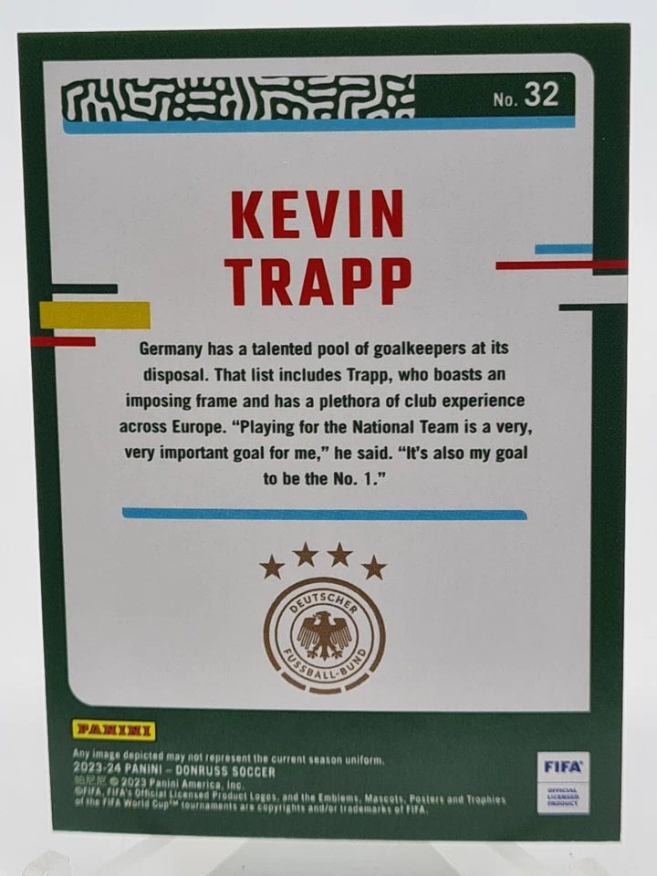 Kevin Trapp 2023-24 Panini Donruss Soccer  Silver #32 Germany - Image 2 of 2
