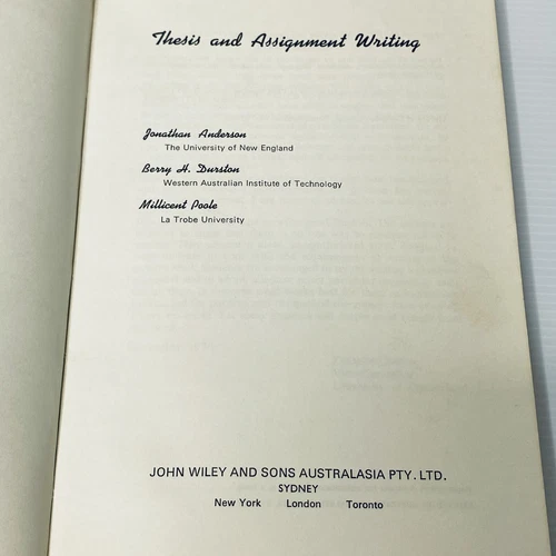 Thesis and Assignment Writing by Anderson Durston and Poole Guidance Paperback - Picture 8 of 18