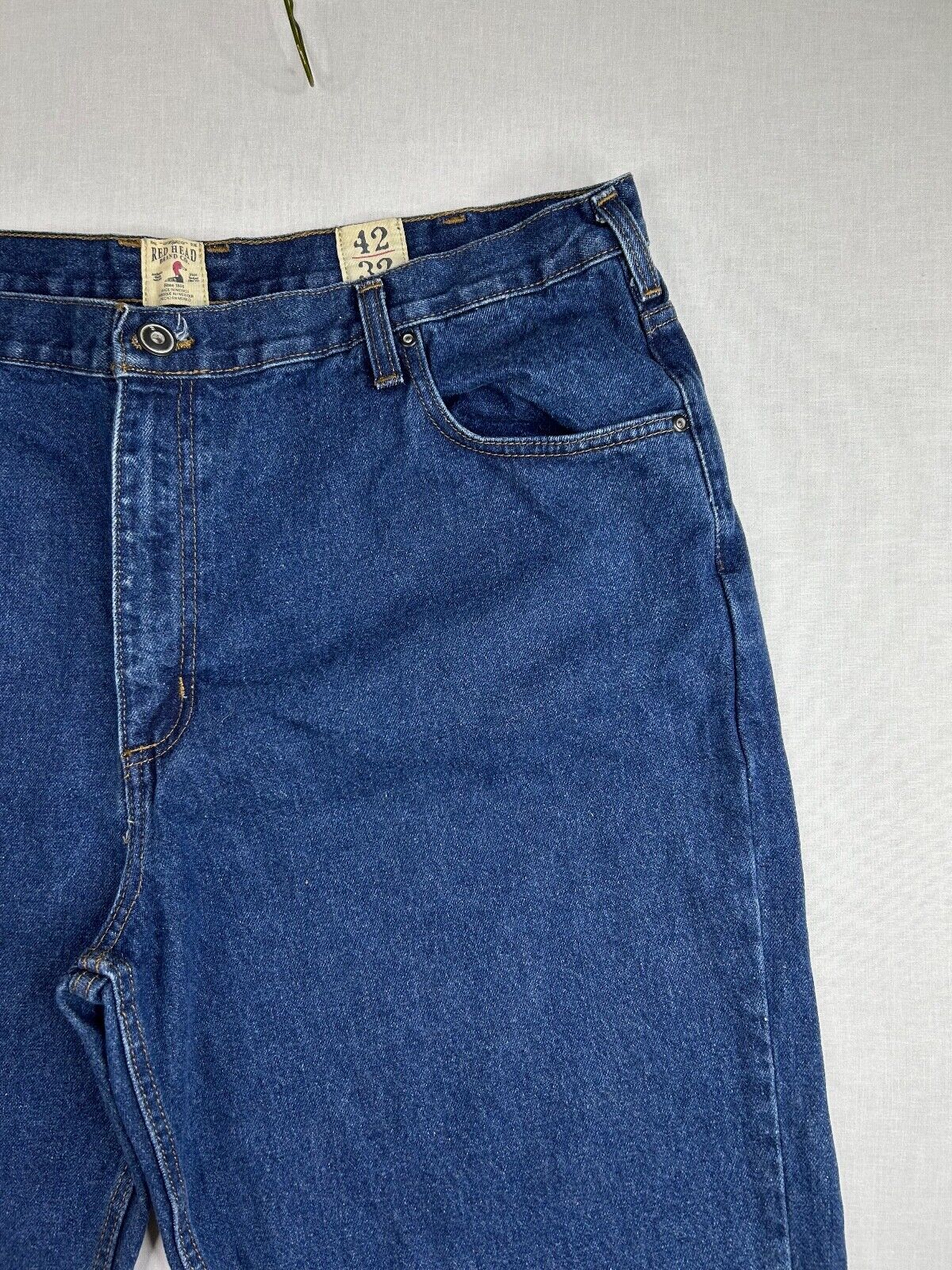 Red head jeans size 42 men 42x31 blue tapered dar… - image 2