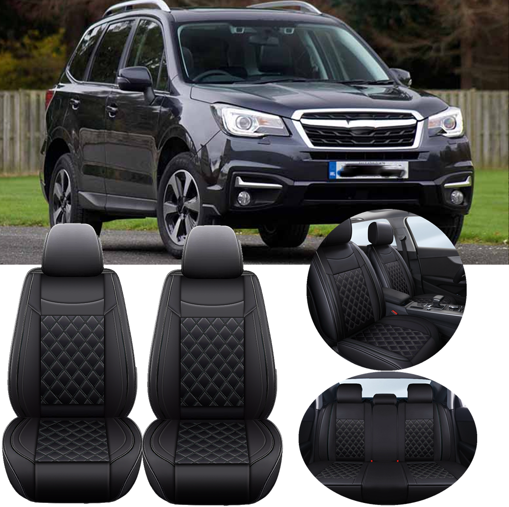 For Subaru Forester Car Seat Covers 5Seater Front Rear Full Set PU Leather eBay