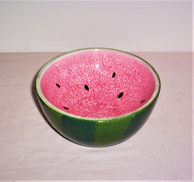 Vintage 1999 Oxford Elite Nantucket Ceramic Watermelon Bowl Dish excellent cond