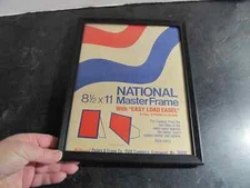 Vintage National Picture & Frame Co Easy Load Easel Photo Document Frame 8 x 11"