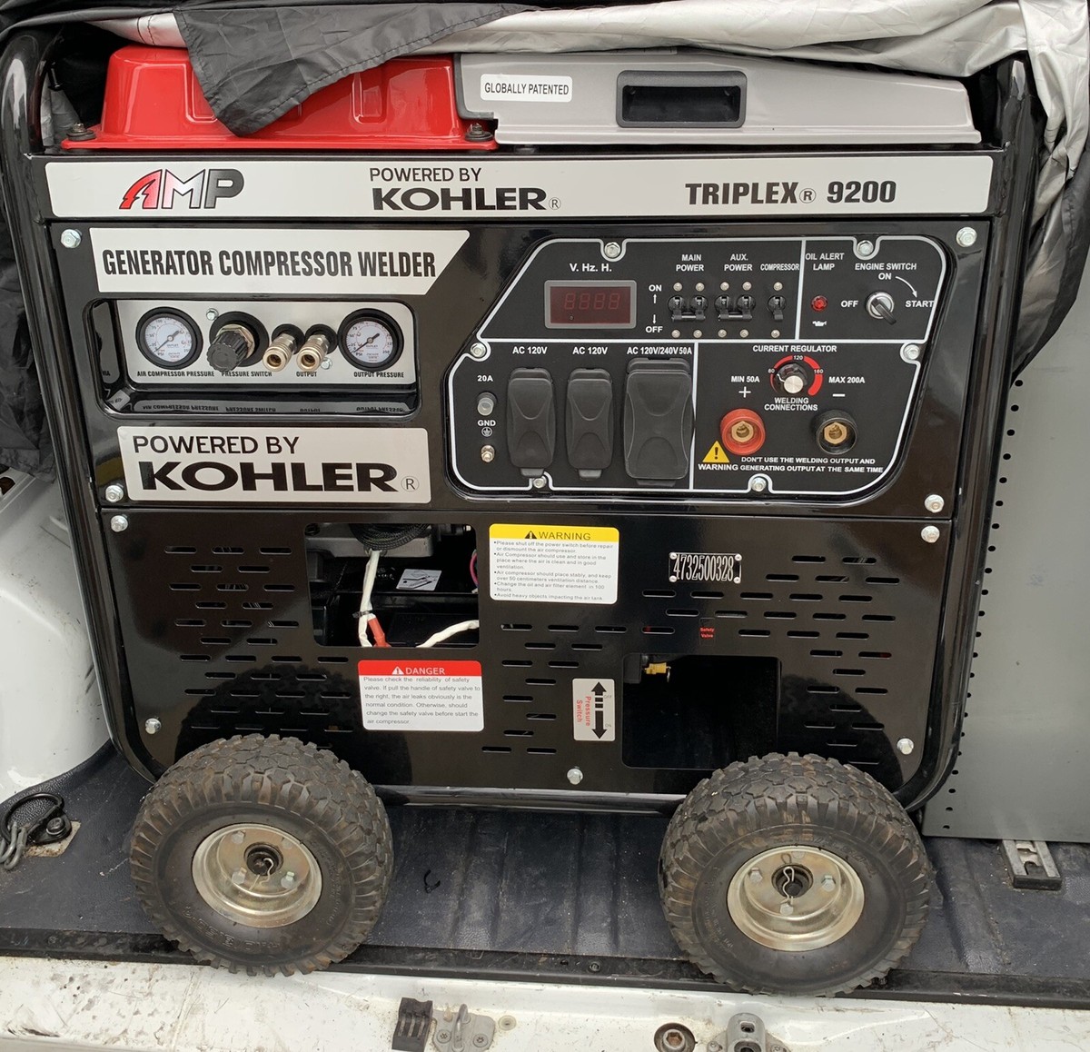 KOHLER AMP TRIPLEX 9200 3-IN-One GENERATOR WELDER AIR COMPRESSOR