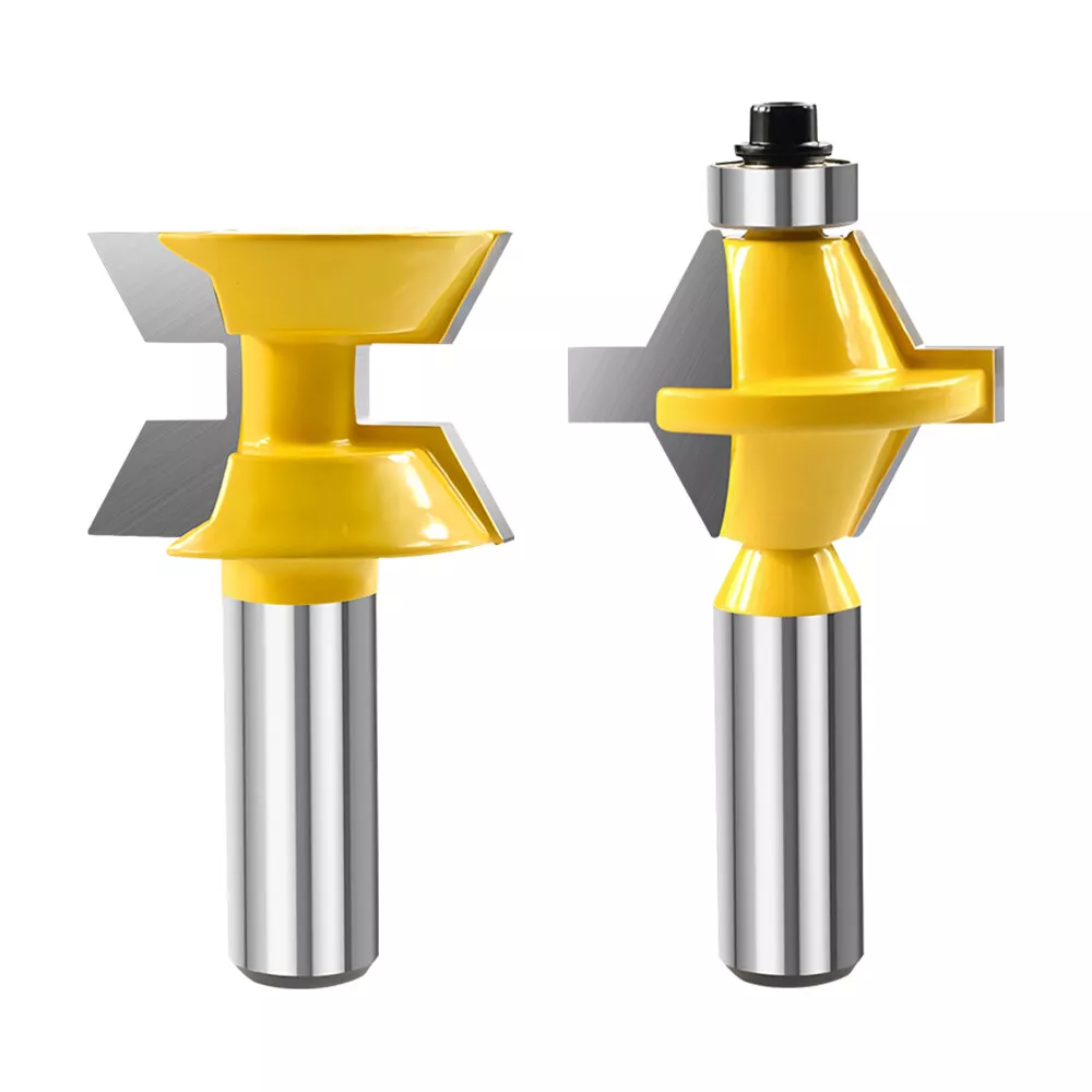 1 2 Shank Lock Mitre Router Bit Set 120 Degree Joint Tenon Cutter Tool