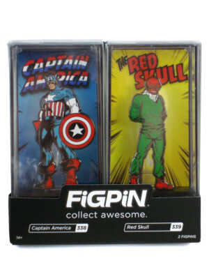 Figpin Captain America Red Skull Artist Proof 2020 ECCC Exclusive Enamel Pin Set