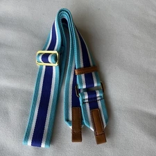 Mark and Graham Build a bag  Crossbody strap Teal Blue Twill