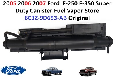 2005-2007 Ford  F250 F350 Super Duty Canister Fuel Vapor Store 6C3Z-9D653-AB OEM