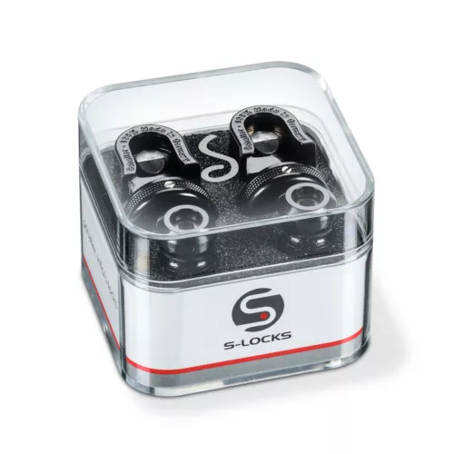 Schaller S-Locks Guitar Strap Locks - BlackChrome