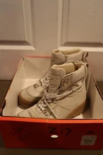 NEW 12 EREM Men’s Xerocole Silver Leather Lace Up Ankle Lug Sole Hiking Boots