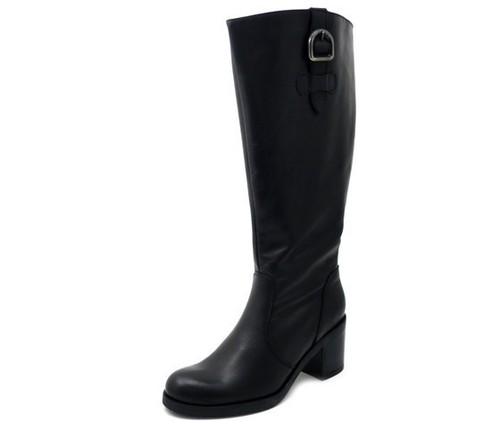 Stivale Donna Calibrato Polpaccio XXL 38 Pelle Nero Tacco Medio 7 cm SAMOA  | eBay