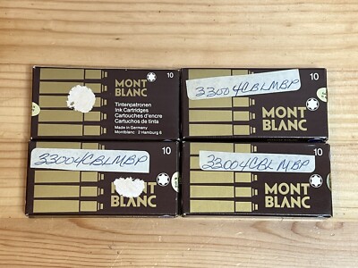 Vintage, Montblanc Royal Azil Real Blue Ink Cartridges w Super Cleaner SC21