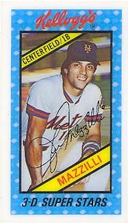 1980 Kellogg's 3-D Super Stars #38 Lee Mazzilli METS