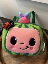 Cocomelon 10  Plush Toddler Back Pack Purse Daycare Bag Watermelon, Excellent 