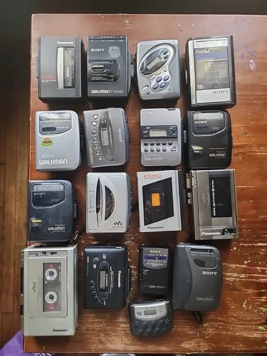 New ListingJob Lot 17 Vintage Sony Walkman Cassette Players  Panasonic Spares FOR PARTS