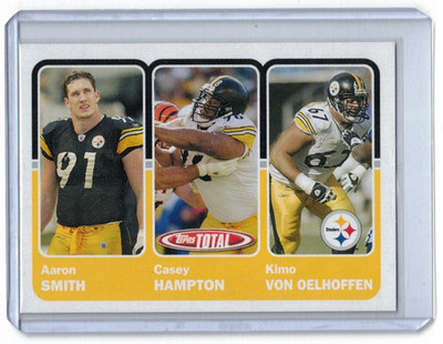 2003 Topps Total - Casey Hampton, Aaron Smith, Kimo Von Steelers #355 Rookie RC